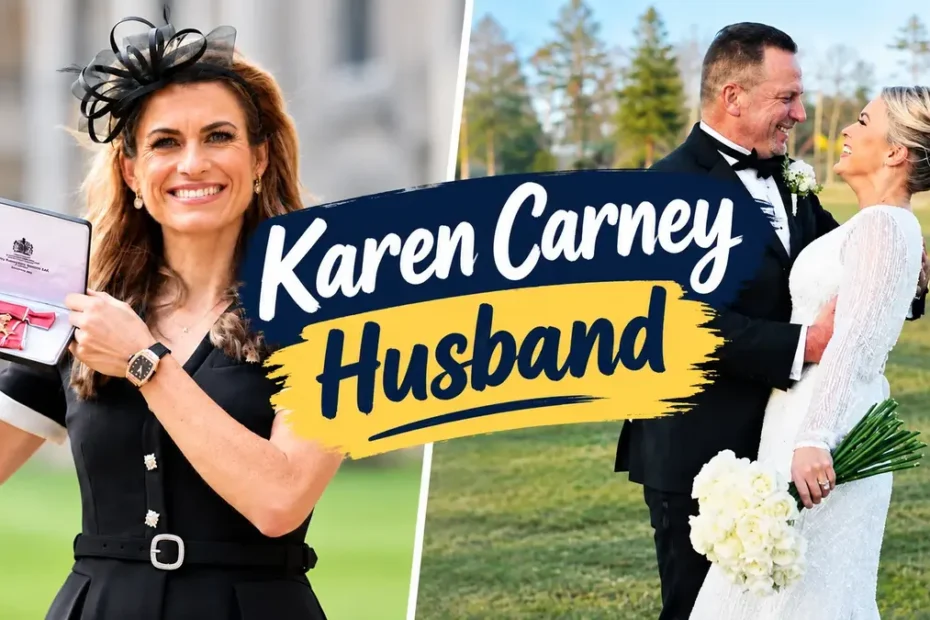 Karen Carney and wedding couple featured in an article about Karen Carney's husband and relationship status.